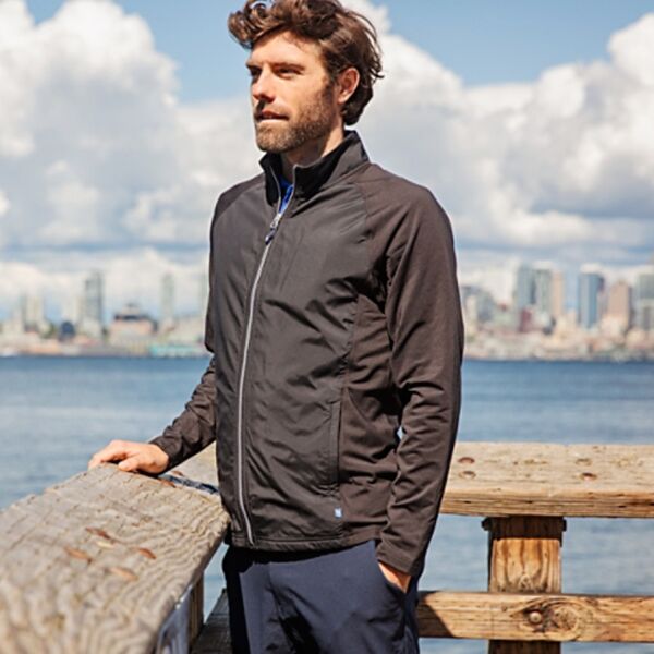 Cutter & Buck Adapt Eco Knit Hybrid Recycled Mens Full Zip Jacket Thumbnail