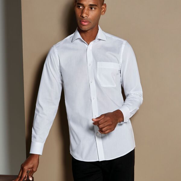 Tailored Fit Long Sleeve Poplin Shirt Thumbnail