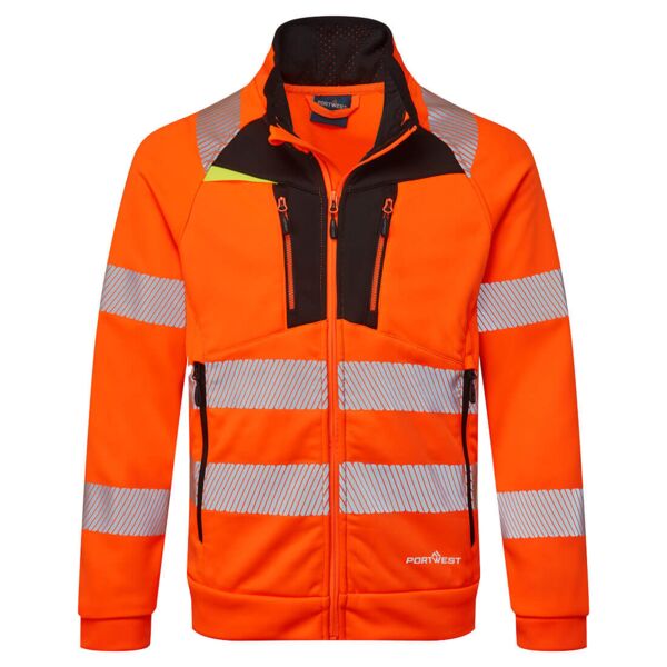 DX4 Hi-Vis Funnel Neck Zipped Sweatshirt Thumbnail