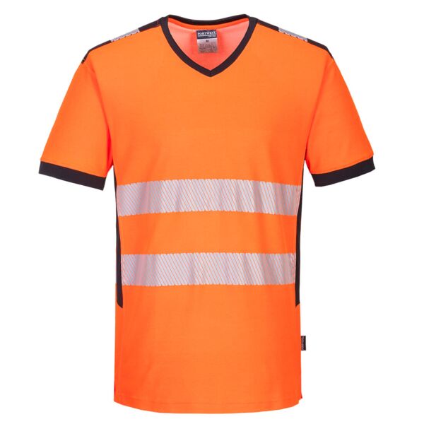 PW310 - PW3 Hi-Vis V-Neck Mesh Insert T-Shirt S/S  Thumbnail