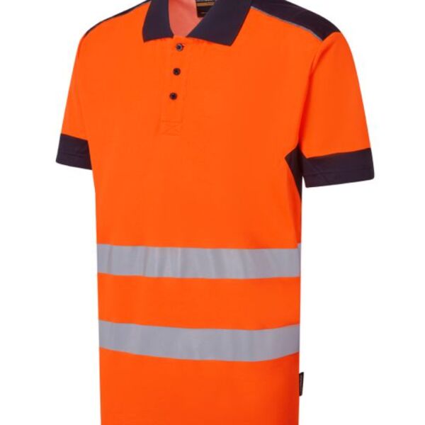 SYH-304D1 - Hi Vis Eco Orange Cotton Cool ShortSleeve Polo Thumbnail