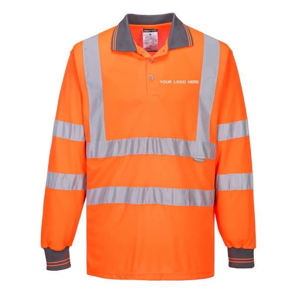 S277 Hi Vis Polo Shirt Long Sleeve Thumbnail