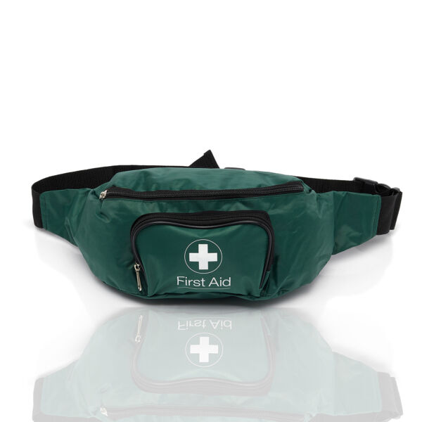 Blue Dot BS 8599-1 (2019) Travel and Motoring First Aid Kit in Green Bum Bag Thumbnail